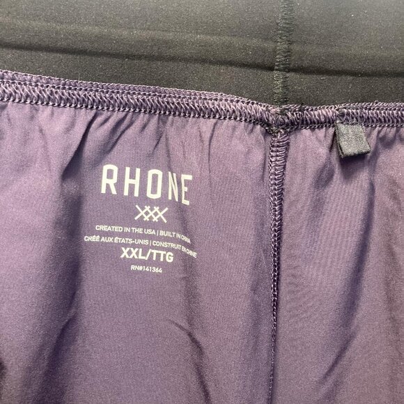Rhone Mako Tech Athletic Shorts Mens 2XL Purple Zip Pockets Stretch 100926 XXL - Picture 5 of 16